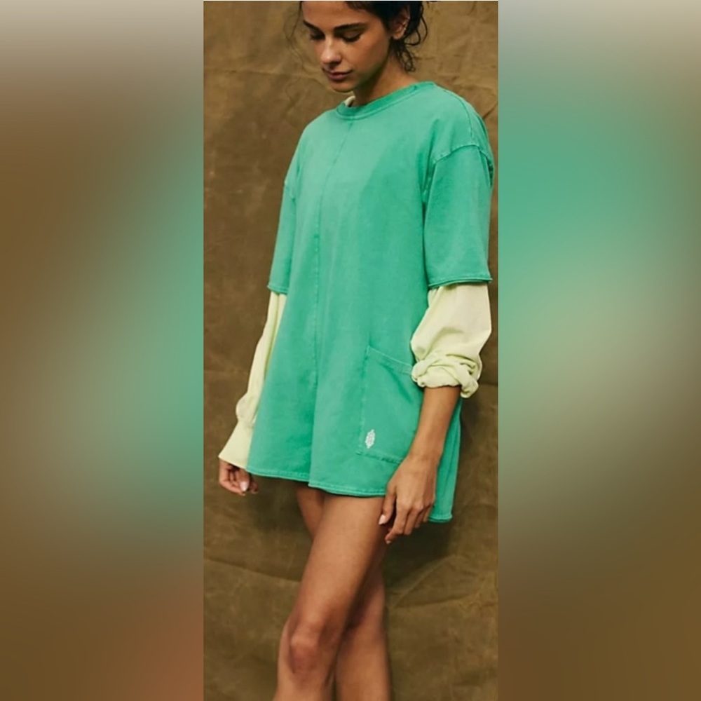 NWOT Free People Hot Shot Tee Romper